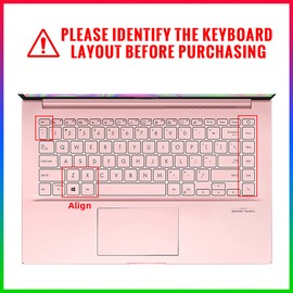 WYGCH Silicone Keyboard Cover for ASUS VivoBook S14 S433 S435 M433 M413 X413 K413, VivoBook Flip 14 TM420IA/UA K, ZenBook 14 UX435 Q407IQ,for Asus 14" E410 L410 ZenBook 14 UX435EG Q407IQ, Black