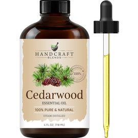 Handcraft Blends Cedarwood Essential Oil – Huge 4 Fl Oz – 100% Pure and Natural – Premium Grade Essential Oil for Diffuser and Aromatherapy, Skin, Massage, Candle and Soap Making Fragrance