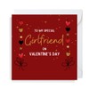 Second Ave Girlfriend Red Heart Square Valentine's Day Greetings Card