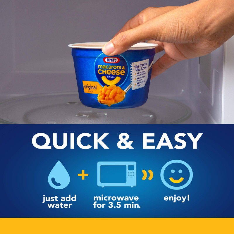 Kraft Easy Mac Original Flavor Macaroni and Cheese (4 Microwavable