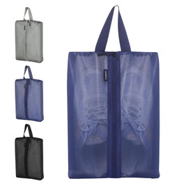 Smilefoot Shoe Bag, Waterproof, Anti-odor, Anti-stain, Anti-dust, Semi-transparent Shoe Case, Sports, Ultra-lightweight, Shoe Holder, Unisex, Outdoor, Business Trip, Travel, Golf, navy