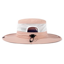 TOP-EX Sun Hats for Women Big Head Wide Brim UPF 50 with Chin Strap Ponytail Hole Foldable Bucket Sunhat for Outdoor Beach Travel Summer Gardening Hiking Camping Waterproof and Breathable L/XL Pink