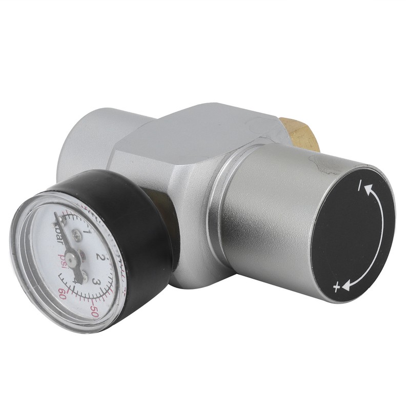 Mini CO2 Gas Regulator with CutOff Switch MFL3/8in to TR21x4