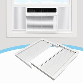 Air Jade Window Air Conditioner Side Panels with Frame, Window AC Side Panel Set for 5,000 Btu Units, Room Air Conditioner Accordion Filler Curtain Replacement Kit