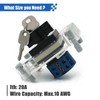 KEYMOO 20A Rotary Changeover Switch with Key Lock, 660V 3