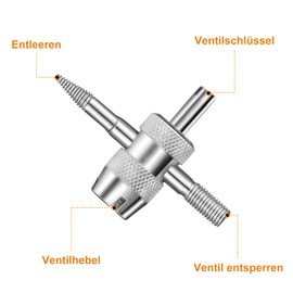 FANTESI 64 pieces valve core repair tool, 3 pieces car bike valve extractor valve key, 1 piece 4-way valve core tool, 20 pieces valve caps bicycle, 40 pieces valve core