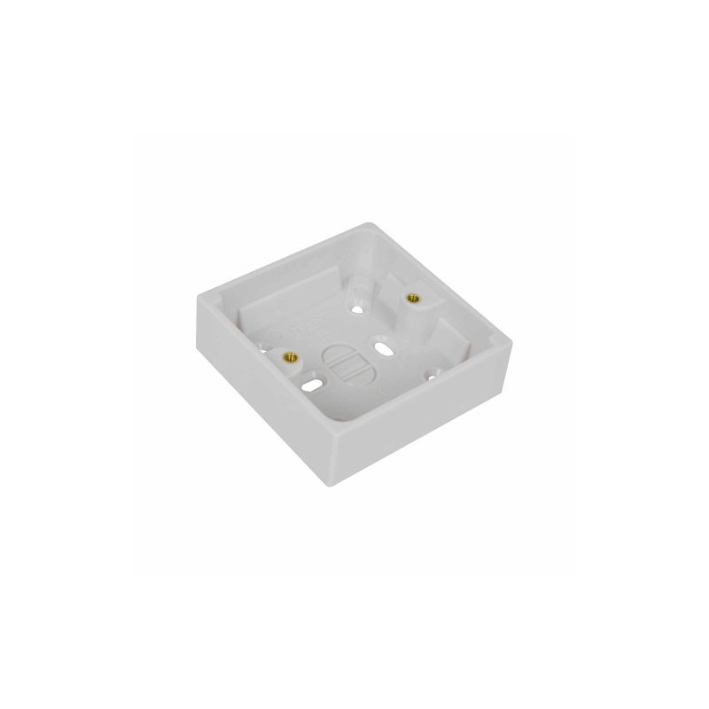 Status 25 mm 1 Gang Pattress Box - White (Pack