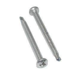 Drilling Screws 3.5 x 22 Pack of 20 Rounded Head Screws Pozidrive - Form M Stainless Steel A2 / V2A, Self-Tapping Screws DIN 7504 / ISO 15480 - Rust-Free