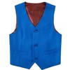 Lycody Chaleco de 3 botones para niños, Azul Real, 2