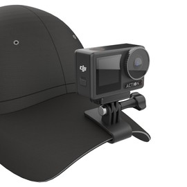 Baseball Hat Clip Mount Compatible with DJI Osmo Action 4/3/2, AKASO, Insta360, GoPro Hero 13/12/11/10 and Most Action Cameras