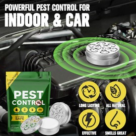 UDyoude Pest Control, Rodent Repellent for Car Engines, Mouse Repellent for Car, Keeping Rodents Out of Car, RV Rat Deterrent Under Hood, Mice Repellent, Peppermint Oil to Repel Rats for House-2 Jars