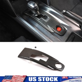 YNEI Real Carbon Fiber Gear Shifter Surround Cover Trim Fits Nissan GTR R35 2008-2016