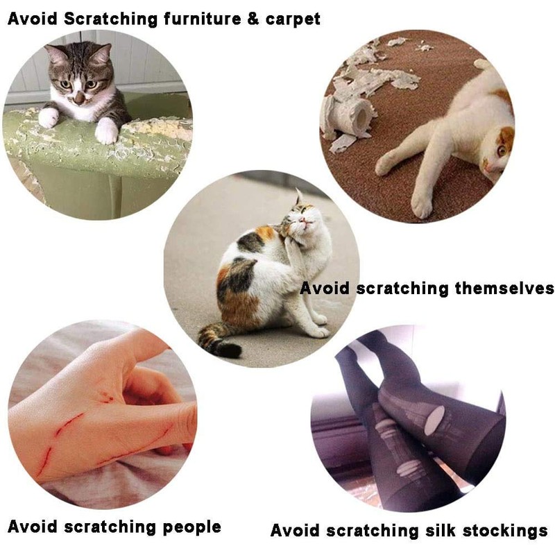 YMCCOOL 100pcs Cat Nail Caps Glitter Cat Claw Covers Kitten