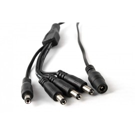 Sentry CCTV 4 Way Power Splitter Cable for PSU Camera Power Supply Y-Splitter Cable 5.5mm x 2.1mm 1 female in 4 male out
