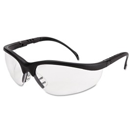 Crews KD110AF Klondike Safety Glasses, Matte Black Frame, Clear Lens
