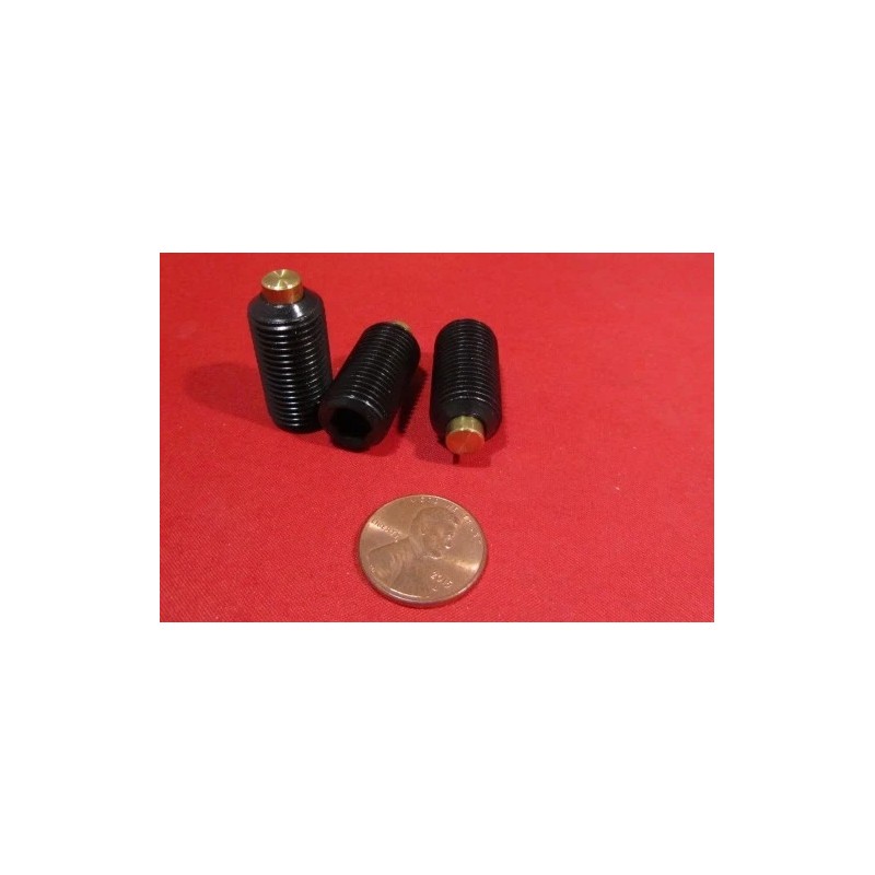Kmac Alloy Steel Set Screws, Brass Tip, 1/2-20 x 1.00"