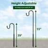 YIMVOKS 55" Shepherds Hooks for Outdoor, Bird Feeder Pole for