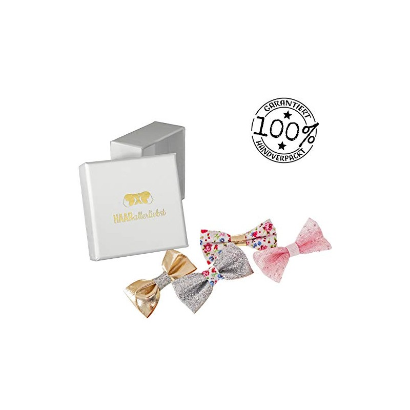 HAARallerliebst 4 Hair Clips with Bows (5 cm | 4