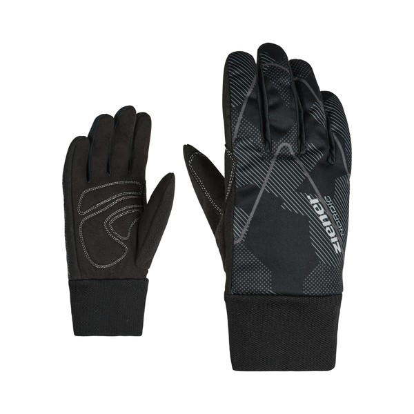 Ziener Children's Unico Junior Cross-Country Gloves, Windproof, Breathable, Soft-Shell, Grey