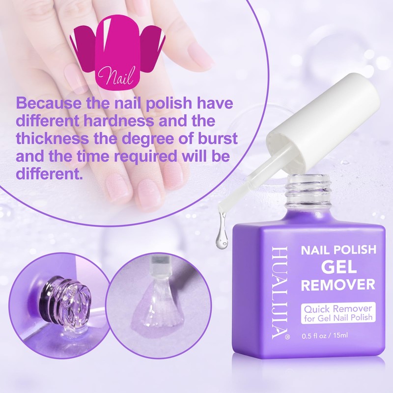 Gel Nail Polish Remover, (2pcs) Gel Polish Remover for Nails,