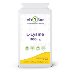 L-Lysine Supplement (1000mg) - 90 Tablets - UK Manufactured to GMP Standards