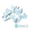 20mm White PVC U Clip Conduit Push in Saddle -