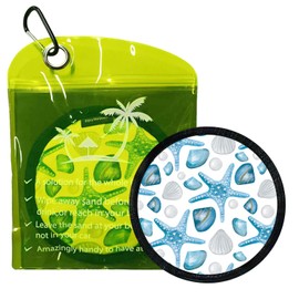 BritTote Sand Remover for Beach - Portable Beach Sand Removal Tool for Feet, Hands & Body | Quick-Dry Travel Essential for Family, Kids, Women | Cruise, Hawaii, Mexico Vacation Must Have (Starfish)