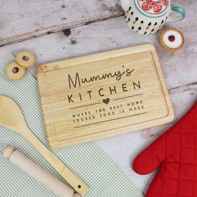 eBuyGB Mummy's Kitchen Wooden Cutting Chopping Board, Where The Best
