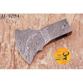 M DAMASCUS CUSTOM MADE FORGED DAMASCUS STEEL AXE HEAD HATCHET INTEGRAL VIKING TOMAHAWK 1094