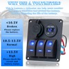 3 Gang Switch Panel, EilxMag Blue Marine Rocker Switch Panel