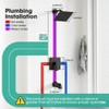 Shower Faucet Set Matte Black, Shower Valve Kit with Bathtub