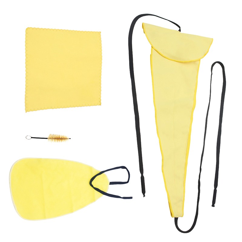 4Pcs Sax Mouthpiece Brush Kit Lightweight Portable Reliable Wiping Cloth