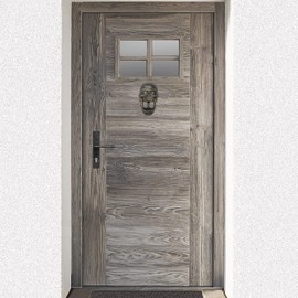 Moritz Door Knocker Skull Skeleton Skull Antique Style Cast Iron Rustic Doorbell Door Knocker Baroque Door Bell Front Door Decoration Door Bell