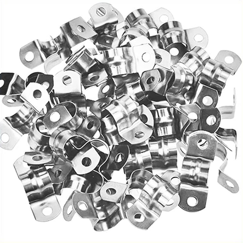 Wohlstand 50 pieces stainless steel pipe clamp, U-shaped pipe clamp,