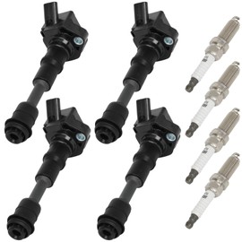SCITOO 4 ignition coils wilth 4 iridium Spark Plugs,for Subaru Legacy 2.5L 1996-1997,for Subaru Legacy 2.2L 1990-1997,for Subaru Forester 2.5L 1998 UF159 C1055