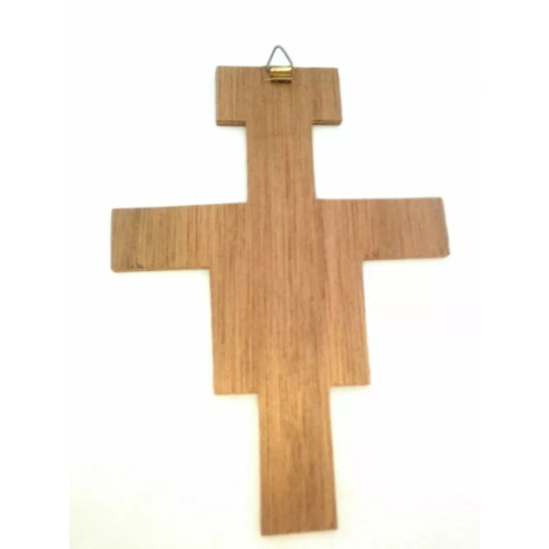 Wood San Damiano Wall Cross Made in Italy