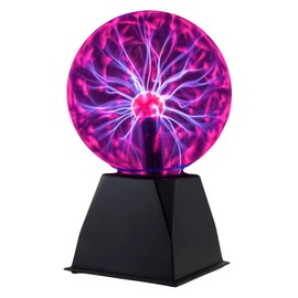 Tradeopia 6 Inch Purple Plasma Ball, Touch and Sound Sensitive, Novelty Lamp, Electric Plasma Ball, Magic Plasma Lamp, Lightning Plasma Ball, Plasma Ball for Decoration, Plasma Globe, Christmas Gift