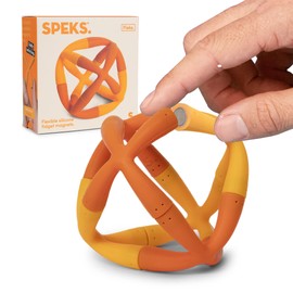 Speks Fleks Silicone 6-Piece Building Set - Marigold - Fun Desk Toy for Adults