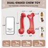 IPTPAS Dog Chew Toy for Aggressive Chewers, Tough Natural Rubber