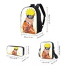 3Pcs Anime Kid Bookbags Set Cartoon Backpack with Messenger Bag