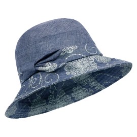 Afindern Senior Hat, Women's, Spring and Summer, Women's Hat, Bucket Hat, Sunshade, Floral Decoration, Elegant, Japanese Style, Wide Brim, Small Face Effect, UV Protection, Grandma, Mom, Middle-aged,