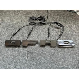 Amber Led Letter Lights Free DIY ORFD Car Accessories Lights (Black Base), Front Grille Car LED Replacement Light (Black)