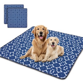 LOOBANI Washable Pee Pads for Dogs 41"x 41": 2 Pack Super Absorbent Reusable Puppy Pads Leakproof Whelping Pad Dog Playpen Mat, Waterproof Non-Slip Dog Training Pads for Floor, Crate, Potty