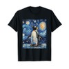 Penguin Bird - Van Gogh Style - Starry Night T-Shirt