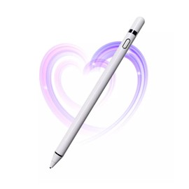 Stylus Pens for Touch Screens,Active Stylus Compatible with Apple,Magnetism Cover Cap,High Sensitivity,Rechargeable Stylus Pen Compatible with iOS/Android and Other Touch Screens (White)