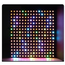 WS2812B LED Matrix Panel, 16x16 Digital RGB Pixels, Pre-Wired Connectors, Black PCB (‎16X16 256 Pixels)