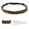PARXITN Women's Hair Band, 3 Strands, Adjustable Braided Headband, Natural