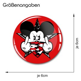 Finest Folia 4 x Gel Stickers for Hub Cover 60 mm Diameter Rim Sticker for Wheels Emblem Doming for Car Tuning Accessories DM007 (Red)