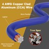 HiFind 4 Gauge 4 AWG 15 Ft Blue Power/Ground Wire