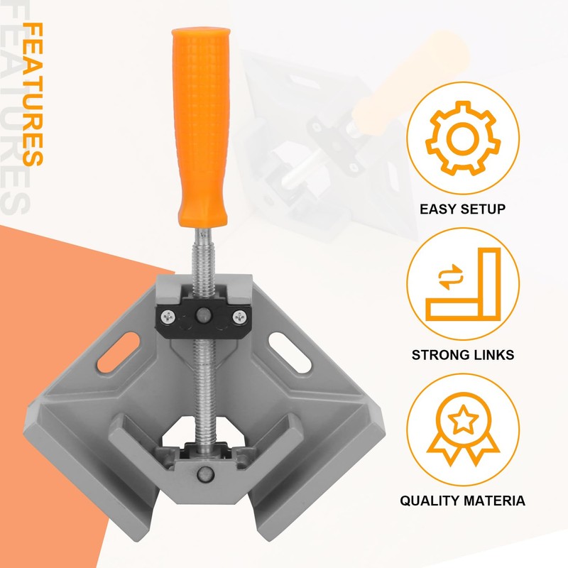GENHAKON 4 PCS Corner Clamps for Woodworking, Premium 90 Degree